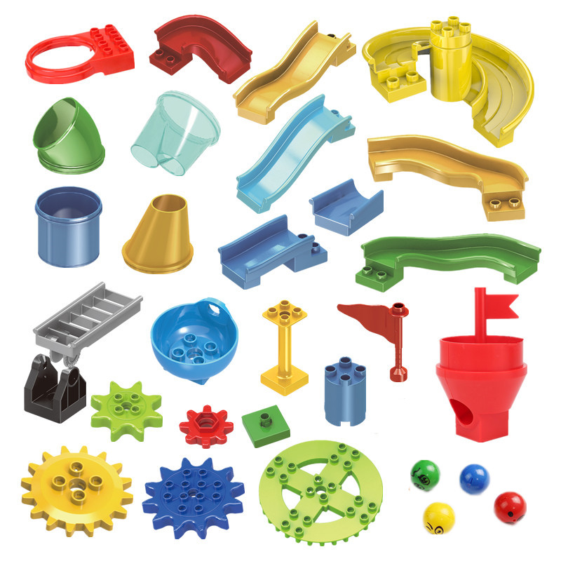 Running Gear Parts - 大きな大理石のレース,迷路,ボール,ビルディングブロック,特殊なトラック,スライド,ギア,パイプ,漏斗,キューブ,互換性のある建設玩具