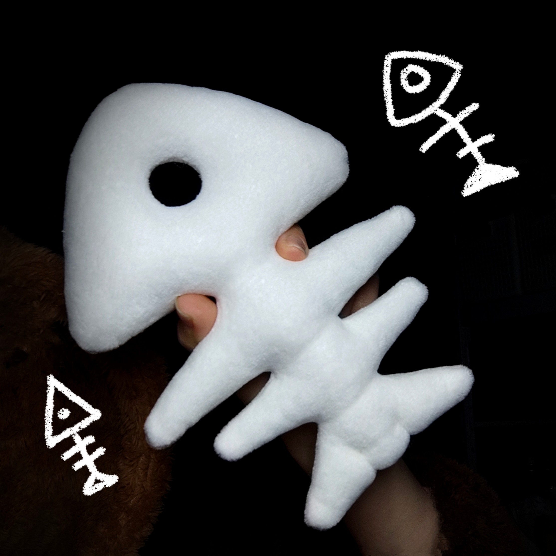 Running Gear Parts - 魚の骨ぬいぐるみ着ぐるみアクセサリー DIY パーツ 複数のサイズ かわいい動物コスチューム装飾 カスタマイズ可能なギア