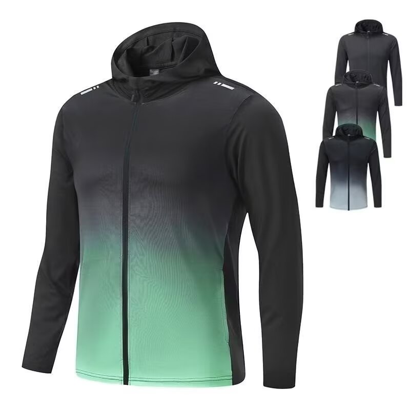 Running Gear Youth - ランニングジャケット、ユースウインドブレーカー、防風トレーニング、新しいスポーツウェア、防水、防雨、速乾性、アウトドアフード付きサイクル