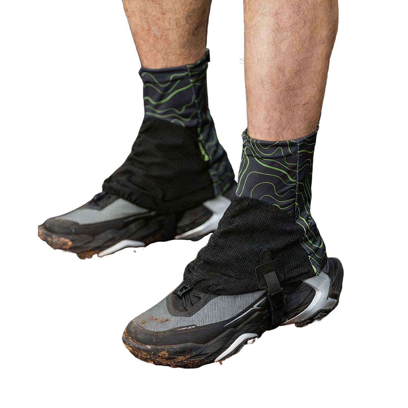 Trail Running Gaiter - 1ペアのアウトドアトレイルゲートル、ハイキング、登山、砂漠ランニング、狩猟、釣り用の通気性のある防水レッグゲートル