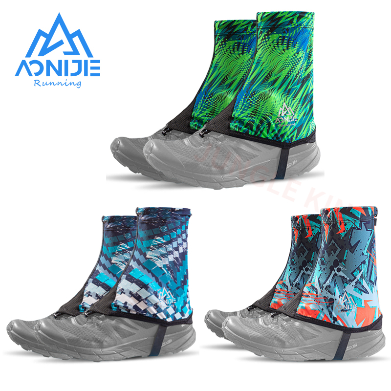Trail Running Gaiter - Aonijie-ユニセックスの滑り止め靴カバー,巾着付き,アウトドアランニング,ショートトレイルゲートル,ジョギング,ハイキング,新品,e4417