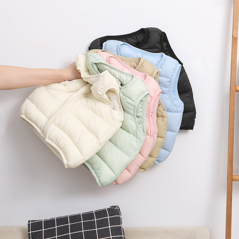 Running Gear Kids - 男の子用冬用コットンベスト、女の子用子供用防風保温ベスト、柔らかく軽量なカジュアルウェア、ベビー用スクールスポーツジャケット、キッズ用。