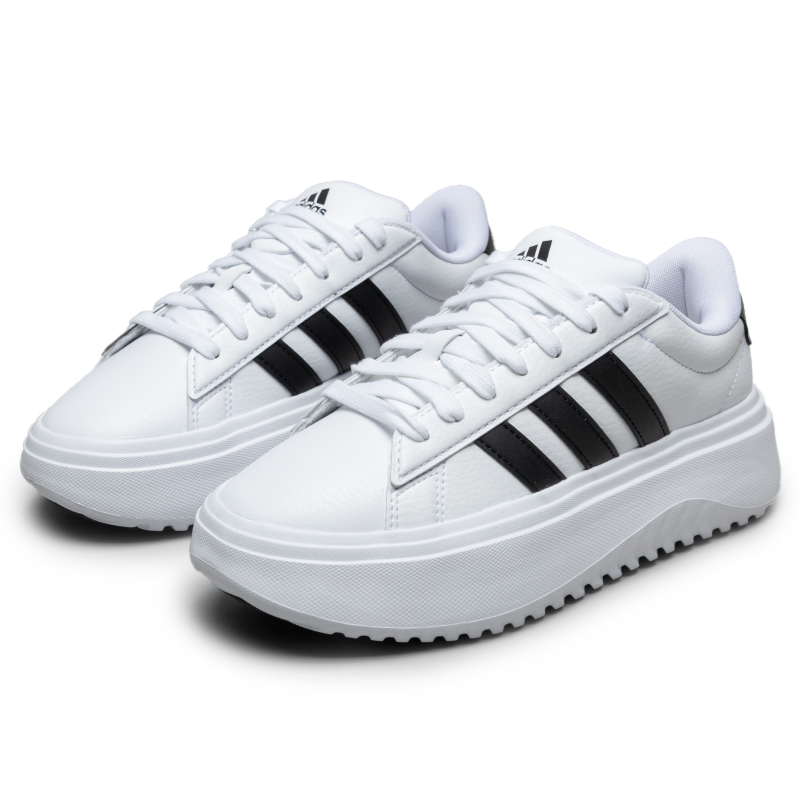Running Gear Adidas - アディダス レディース シューズ グランドコート プラットフォーム スポーツシューズ