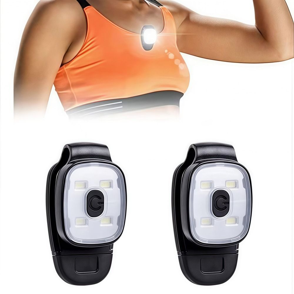 Running Gear On - 充電式屋外ナイトランニングライト超高輝度 3 ギア LED ランニングライトマルチモード軽量クリップオン懐中電灯