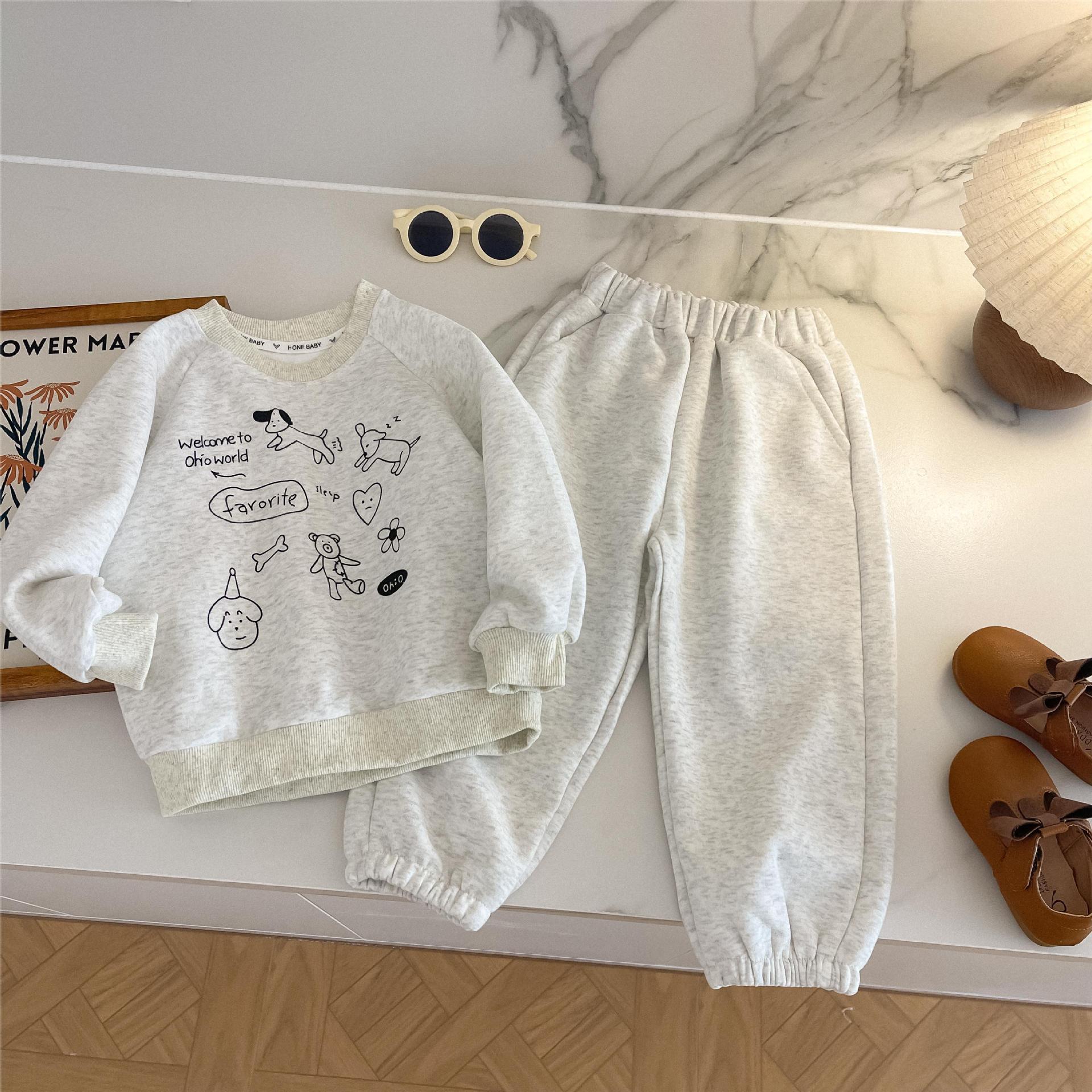Running Gear Kids - 男の子 女の子 カジュアルセット 秋 春 スポーツトラックスーツ