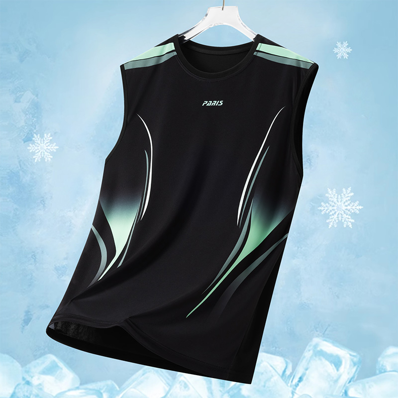 メンズグラデーションスポーツベスト 軽量ノースリーブ丸首Tシ - Running Gear Youth のレビューと価格