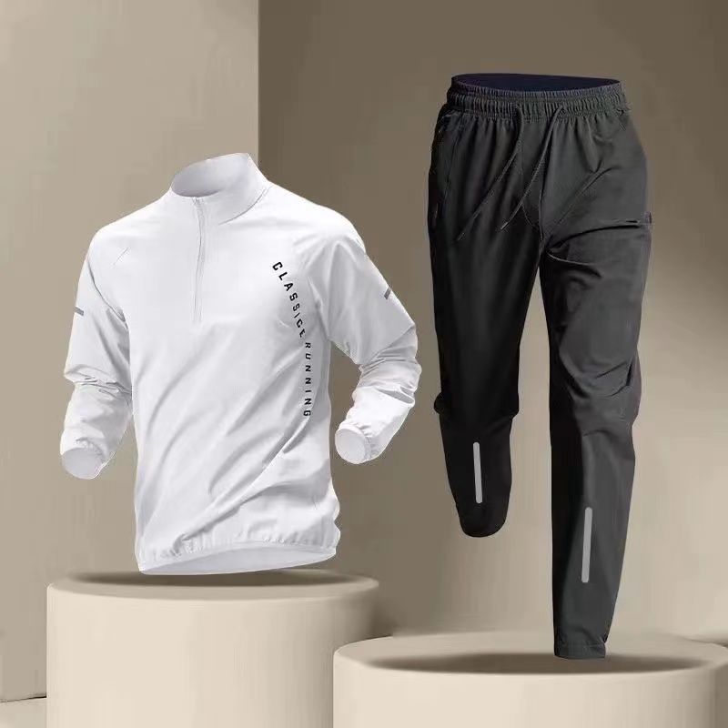 韓国カジュアルスポーツスーツ男性と若者のスポーツウェアセット - Running Gear Youth のレビューと価格