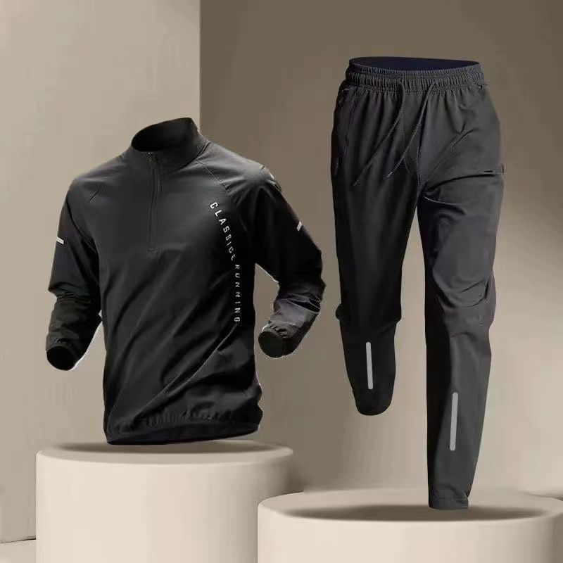 韓国カジュアルスポーツスーツ男性と若者のスポーツウェアセット - Running Gear Youth のレビューと価格