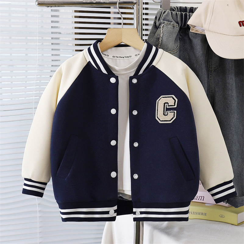 子供の野球ジャケットボーイズファッションコート秋女の子手紙カ - Running Gear Kids のレビューと価格