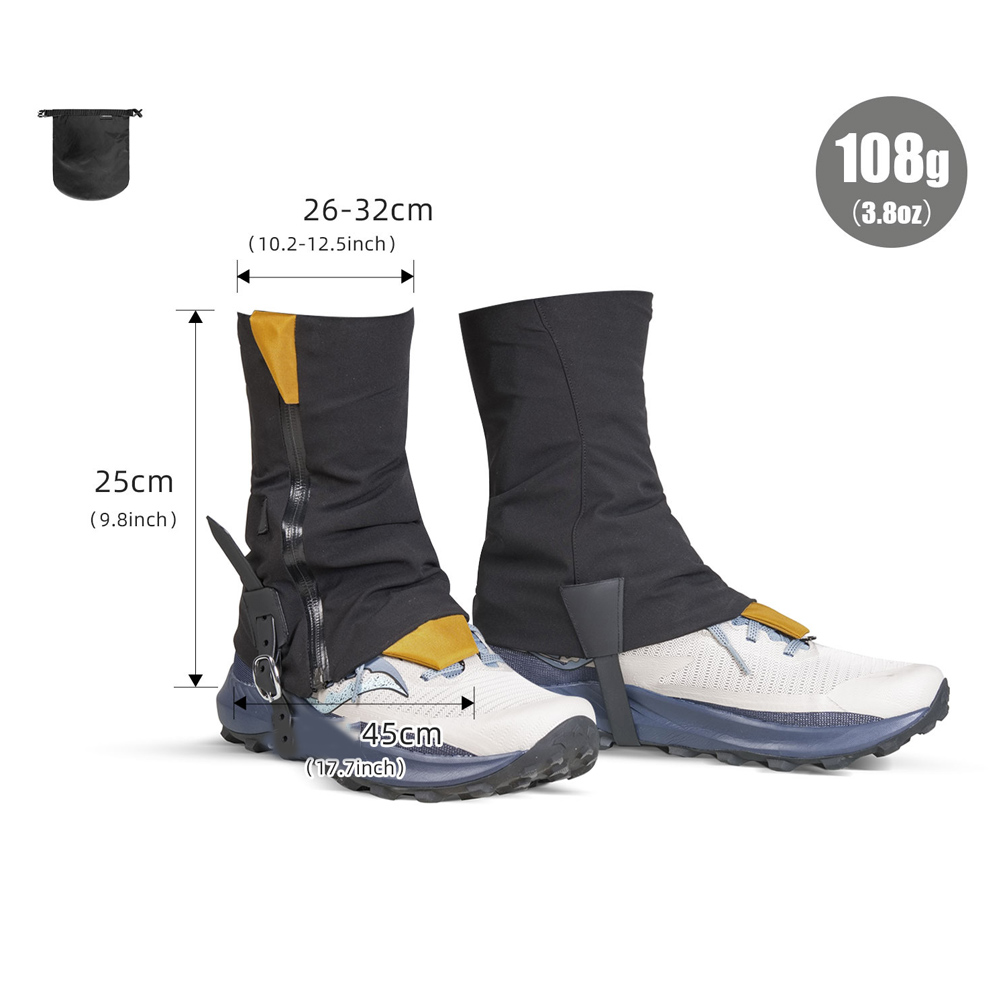 トレイルランニング用防風ゲイター、ハイアンクルゲイター、着脱 - Trail Running Gaiter のレビューと価格
