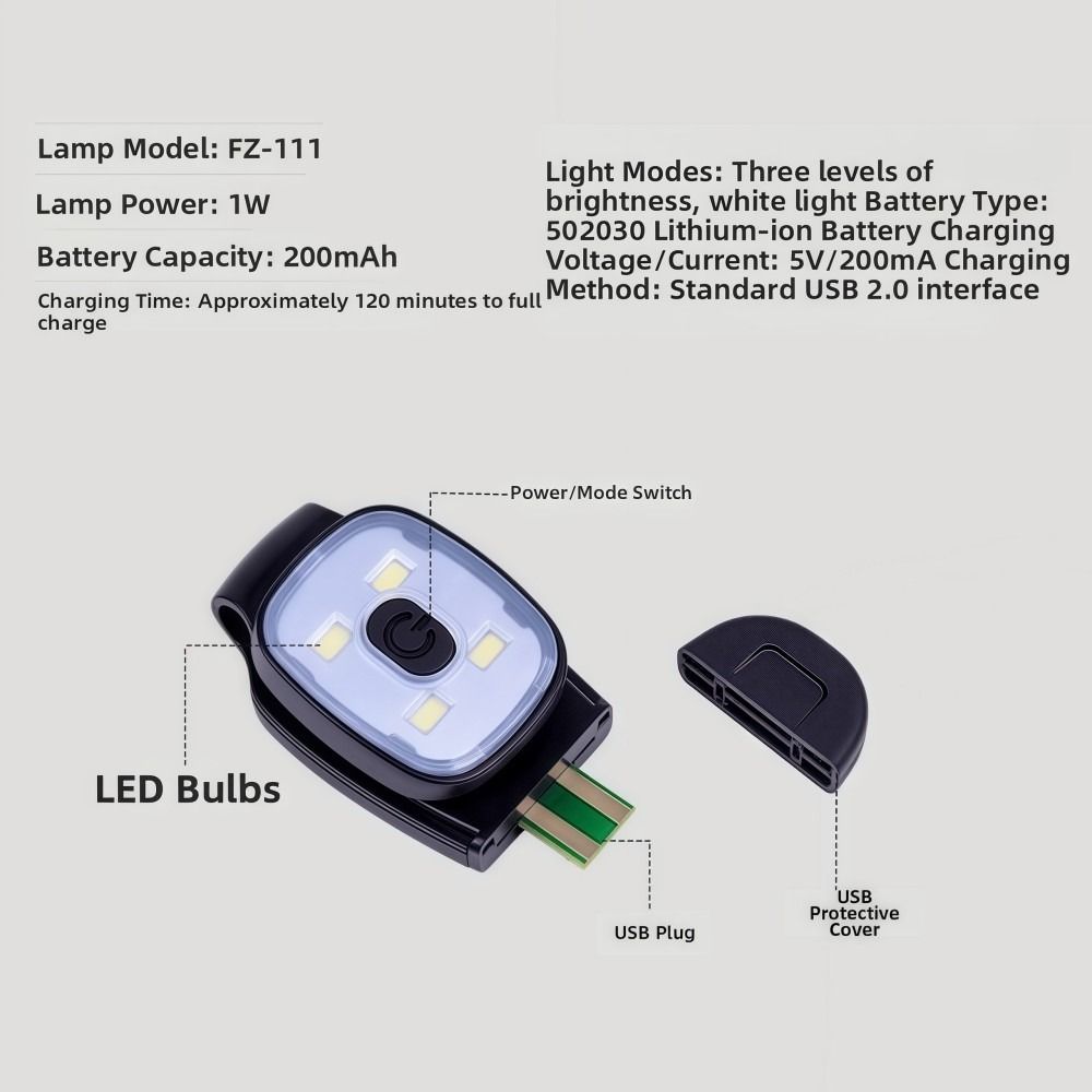 充電式屋外ナイトランニングライト超高輝度 3 ギア LED  - Running Gear On のレビューと価格